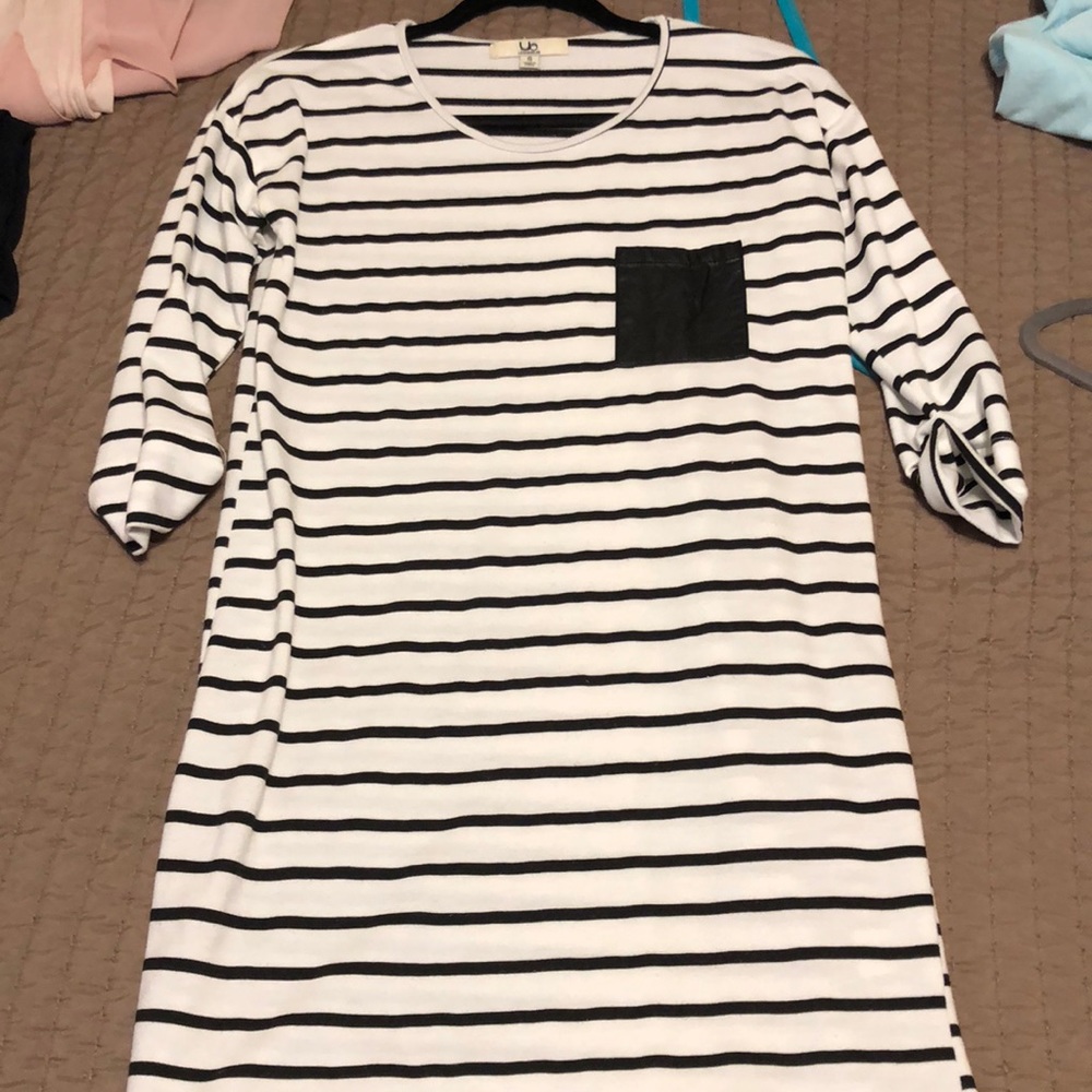 Black/ White Stripped Dress